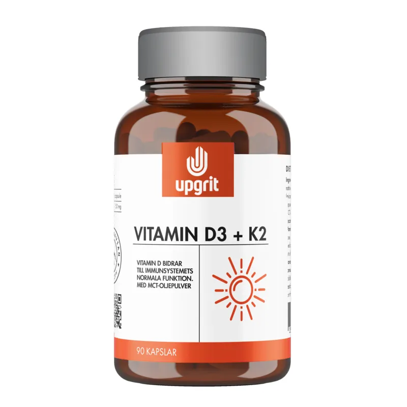 Upgrit Vitamin D3 + K2 90 kapslar